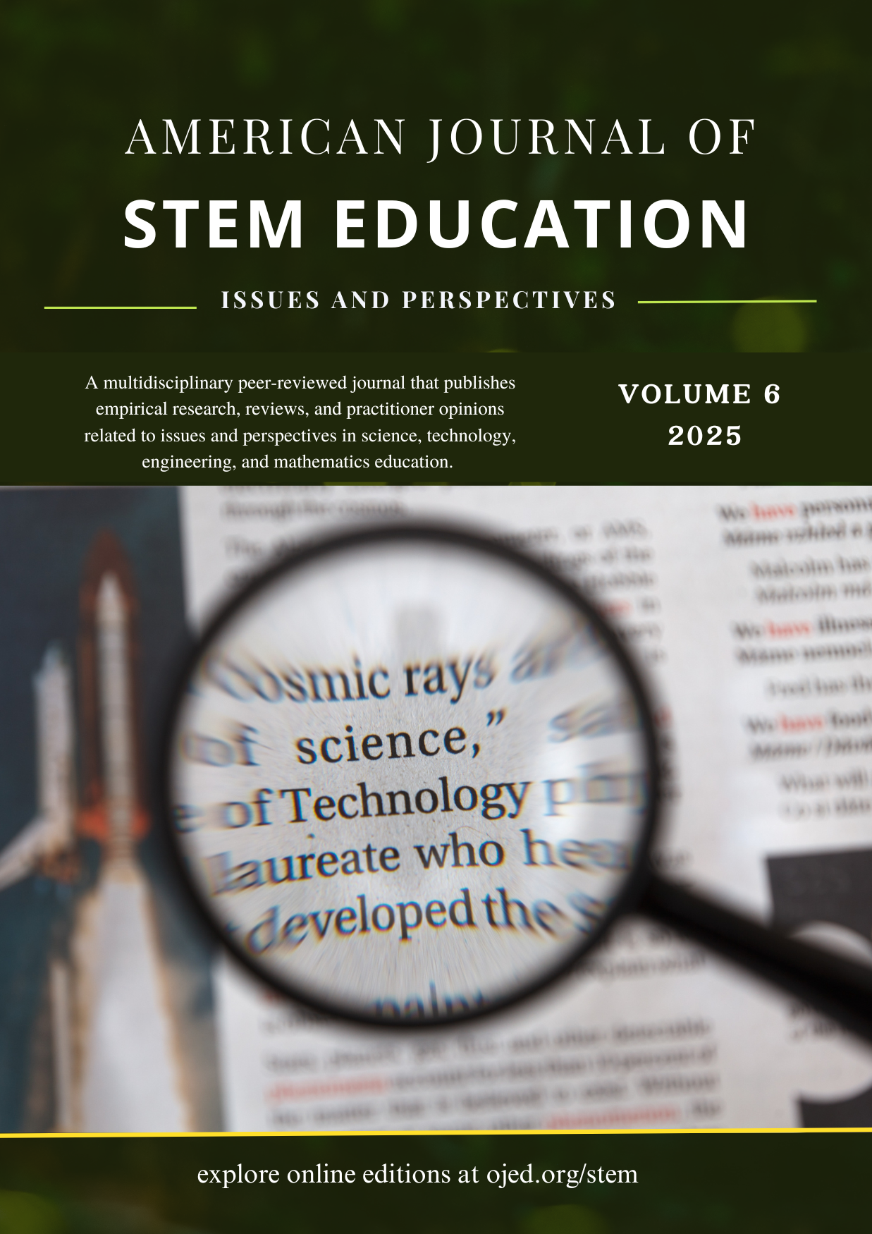 					View Vol. 6 (2025): American Journal of STEM Education: Issues and Perspectives
				